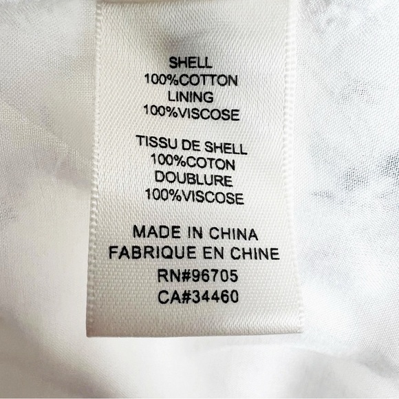 Rebecca Taylor White & Floral‎ Print Dress Size 4 - Picture 8 of 8